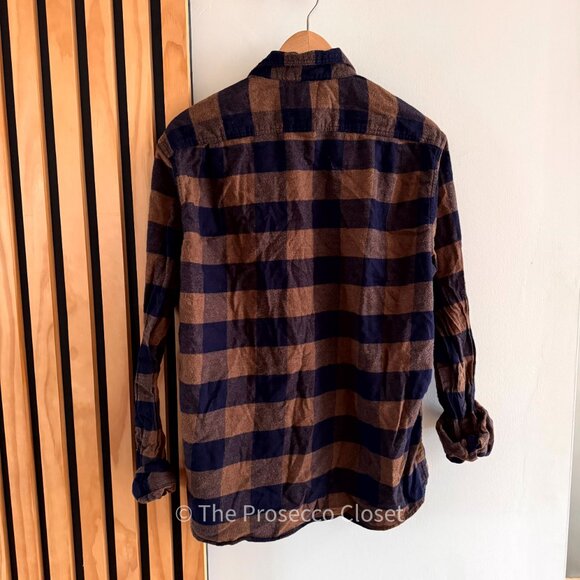 Men's 100% Cotton J Crew Flannel Black & Brown (L) - Picture 4 of 4